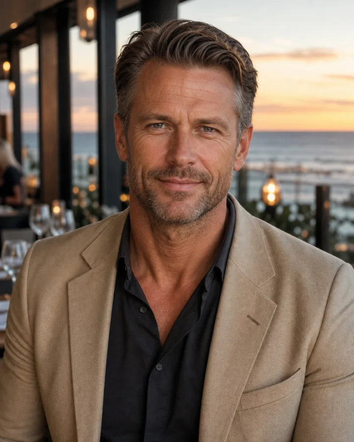 Illustrative portrait of Oliver, an energy consultant in Perth